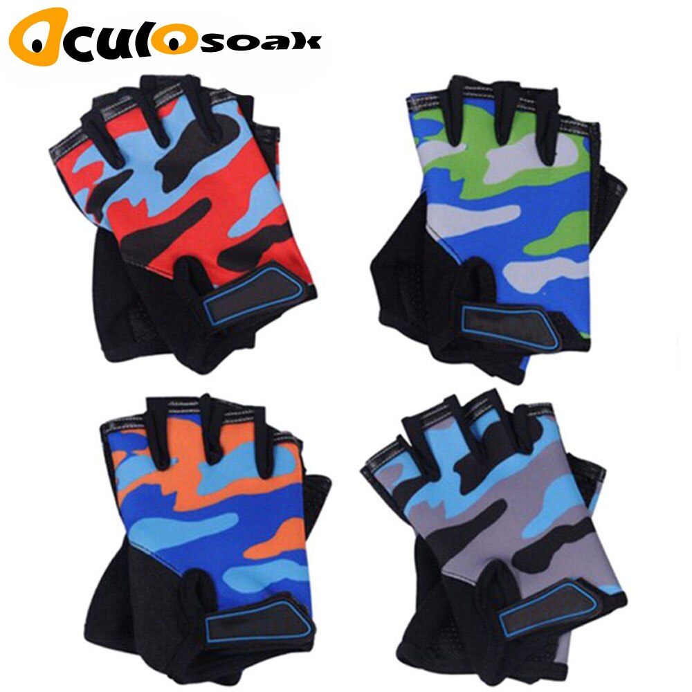 Mode Half Vingers Handschoenen Mannen Anti-Slip Sport Camouflage Wanten Vrouwen Vingerloze Outdoor Pols Handschoenen Volwassenen
