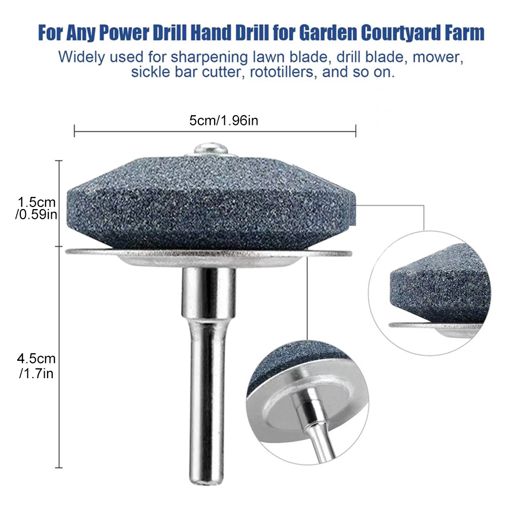 Blade Sharpener Kit Tools Steel Backing Accessories Universal With Balancer Whetstone Portable Cut Garden Lawn Mower Durable