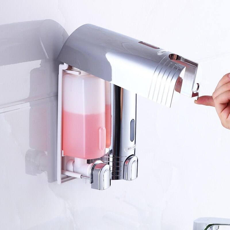 Dispensador de jabón doble montado en la pared, dispensador de champú y jabón, ayudante de ducha para baño, accesorios de Ducha