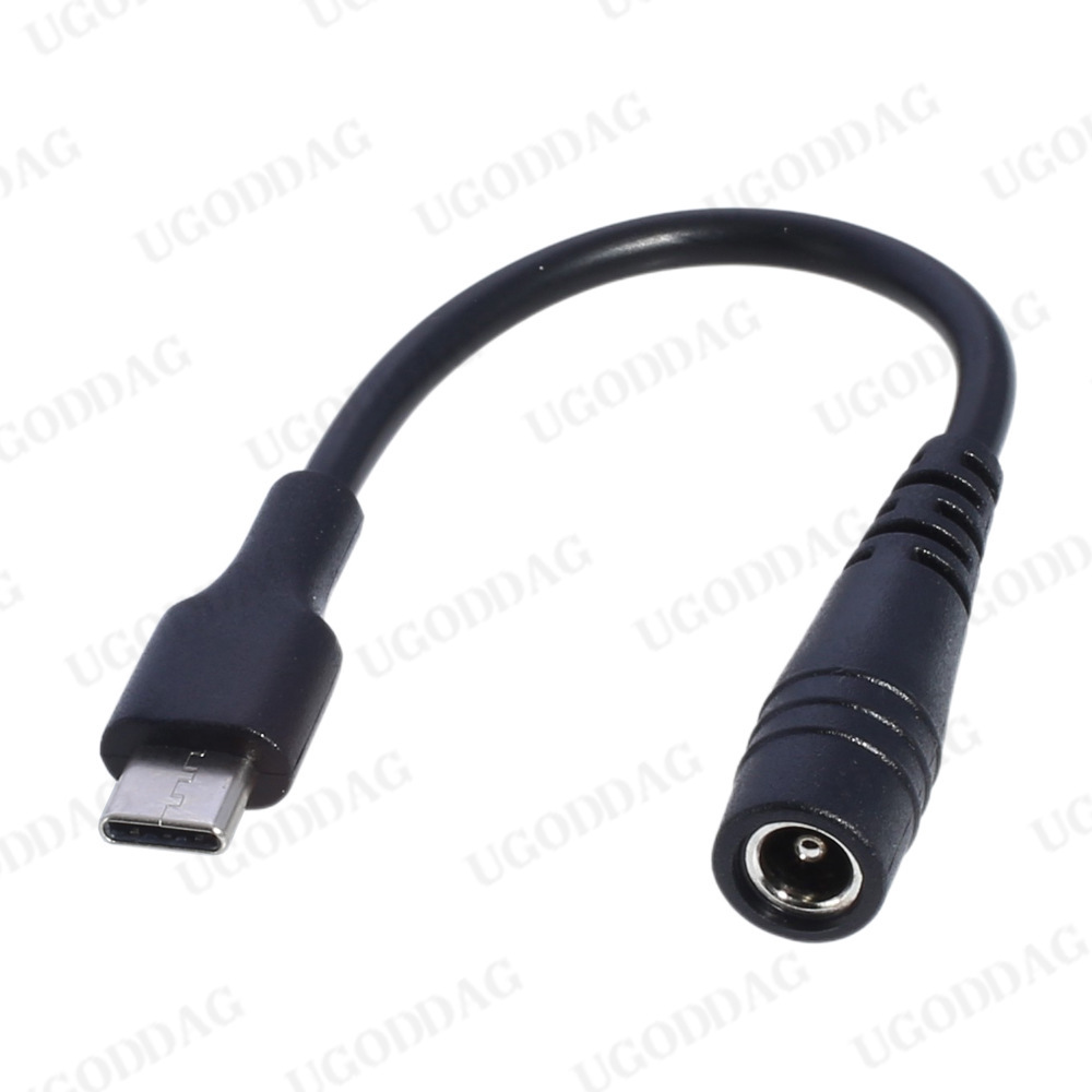 Câbles DC type-c femelle à 5.5*2.1 femelle, prise d'alimentation 5521, connecteur d'alimentation cc, adaptateur 5.5x2.1, convertisseur USB Type C