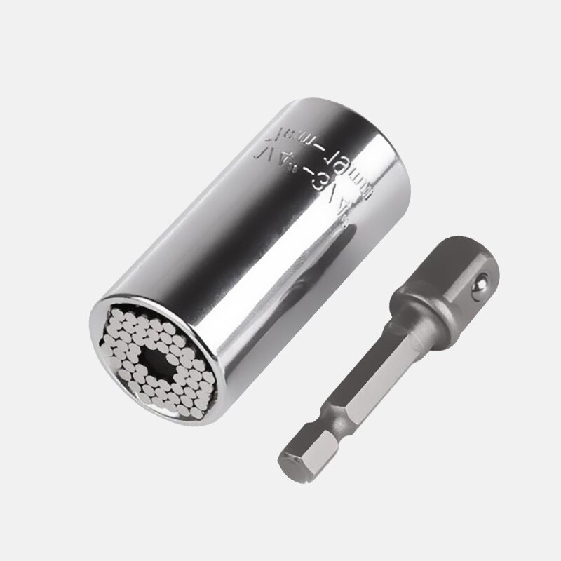 7-19mm Multifunction Ratchet Sleeve Torque Wrench Head Set Power Drill Ratchet Bushing Spanner Magic Key Grip Home Hand Tools: 7