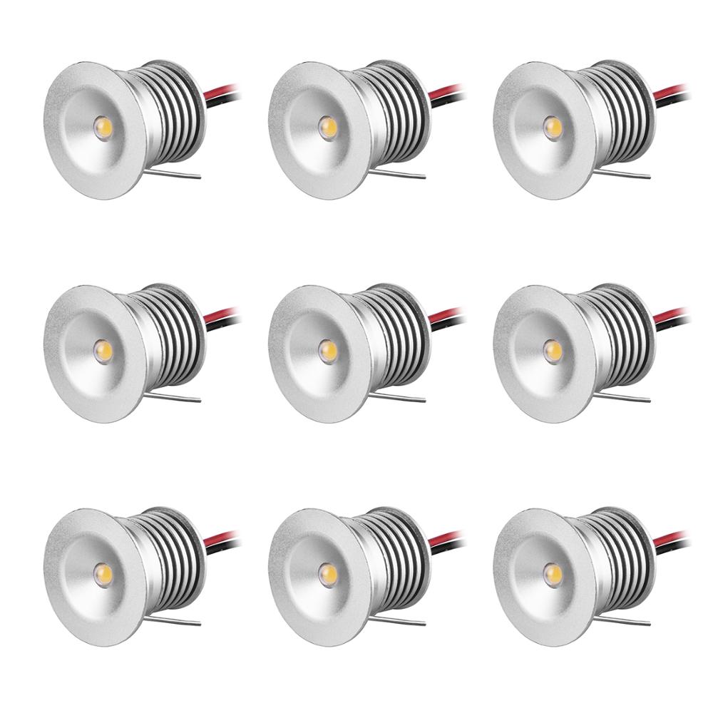 9 pcs LED Downlight 1W IP65 Waterdichte Inbouw LED Spot Verlichting DC12V Mini LED Plafond Lampen voor Badkamer Keuken ster Lichten