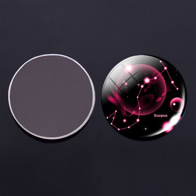 12 sterrenbeeld koelkastmagneet dierenriem glas bol rond magnetische koelkaststickers koelkastmagneet huisdecoratie: Schorpioen