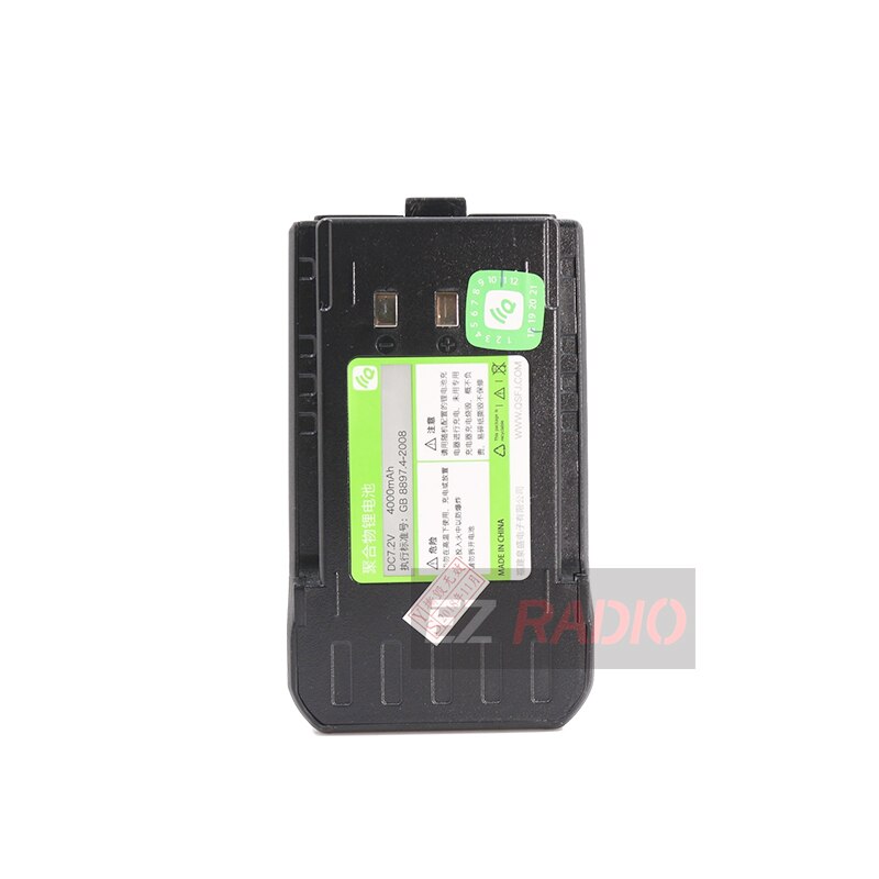 Bateria de íon de lítio de 4000mah, para quansheng TG-UV2 plus, TG-UV2 mais, 10w, walkie talkie, 10 km, quansheng tg uv2 mais bateria dc 7.2v