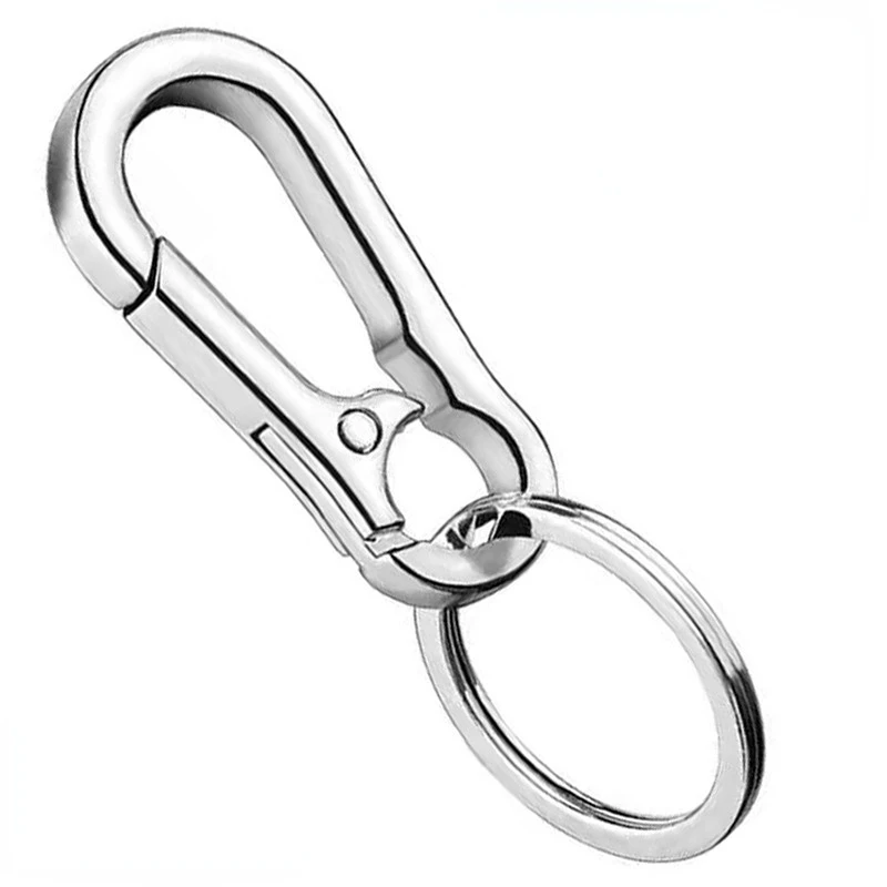 Sleutelhanger Roestvrij stalen sleutelhangers Karabijnhaken Stevige sleutelhanger Sleutelhouder te gebruiken Veiligheid