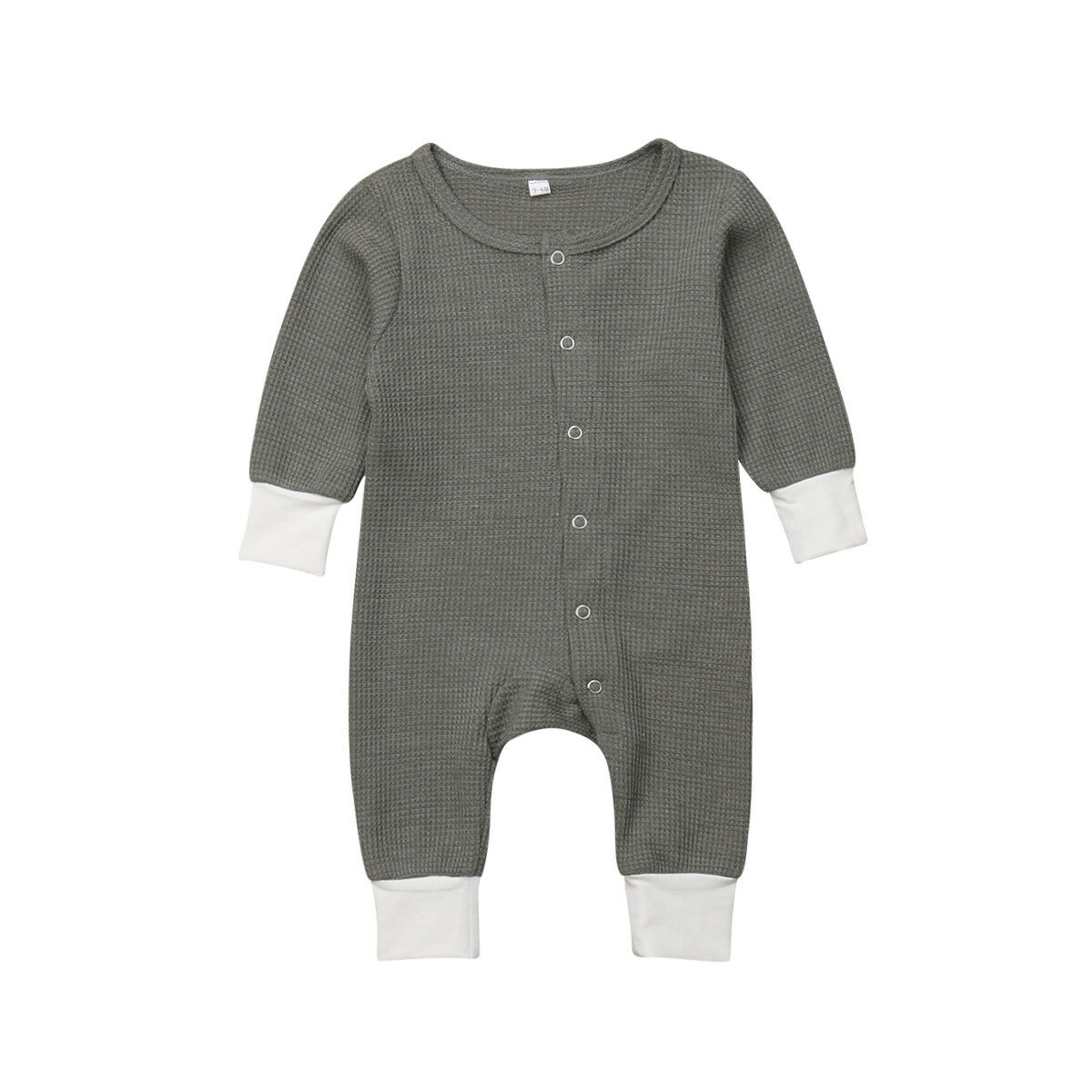 2019 nova marca topos bebê recém-nascido infantil menino menina macacão playsuit roupas de manga longa outfits de malha primavera outono: Gray green / 18 m