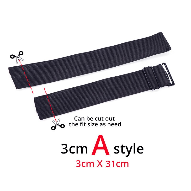 Accesorios de costura para ropa interior, peluca elástica suave, banda elástica de goma elástica negra, gran , 15/25/35/40Mm, superventas: 3cm Adjustable A