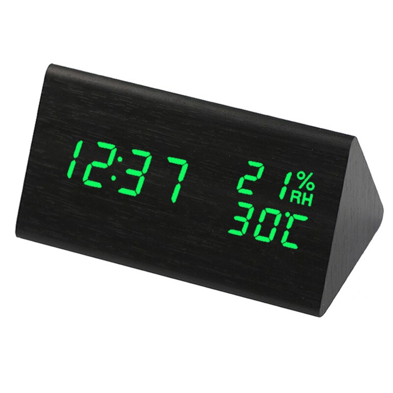 Temperature Display LED Digital Alarm Clock Home Desktop Clock Table Electronic Desktop Clocks USB Wake Up Clock For Snooze Home: 02