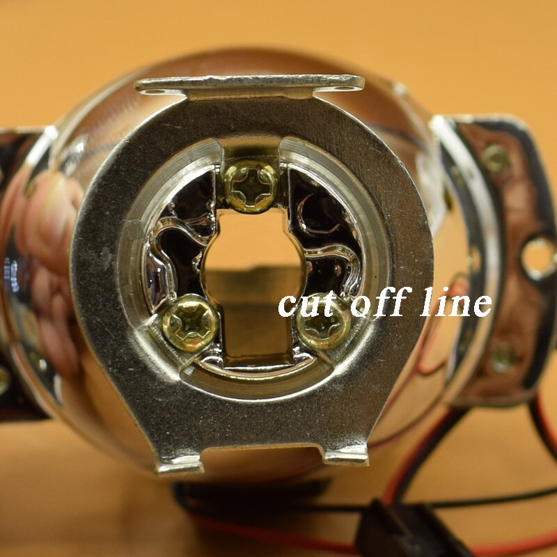 1,8 "Mini HID Bi xenon lente del proyector del faro + Mini Gatling Gun Shrouds para los coches/motocicleta H7 H4 Car Styling