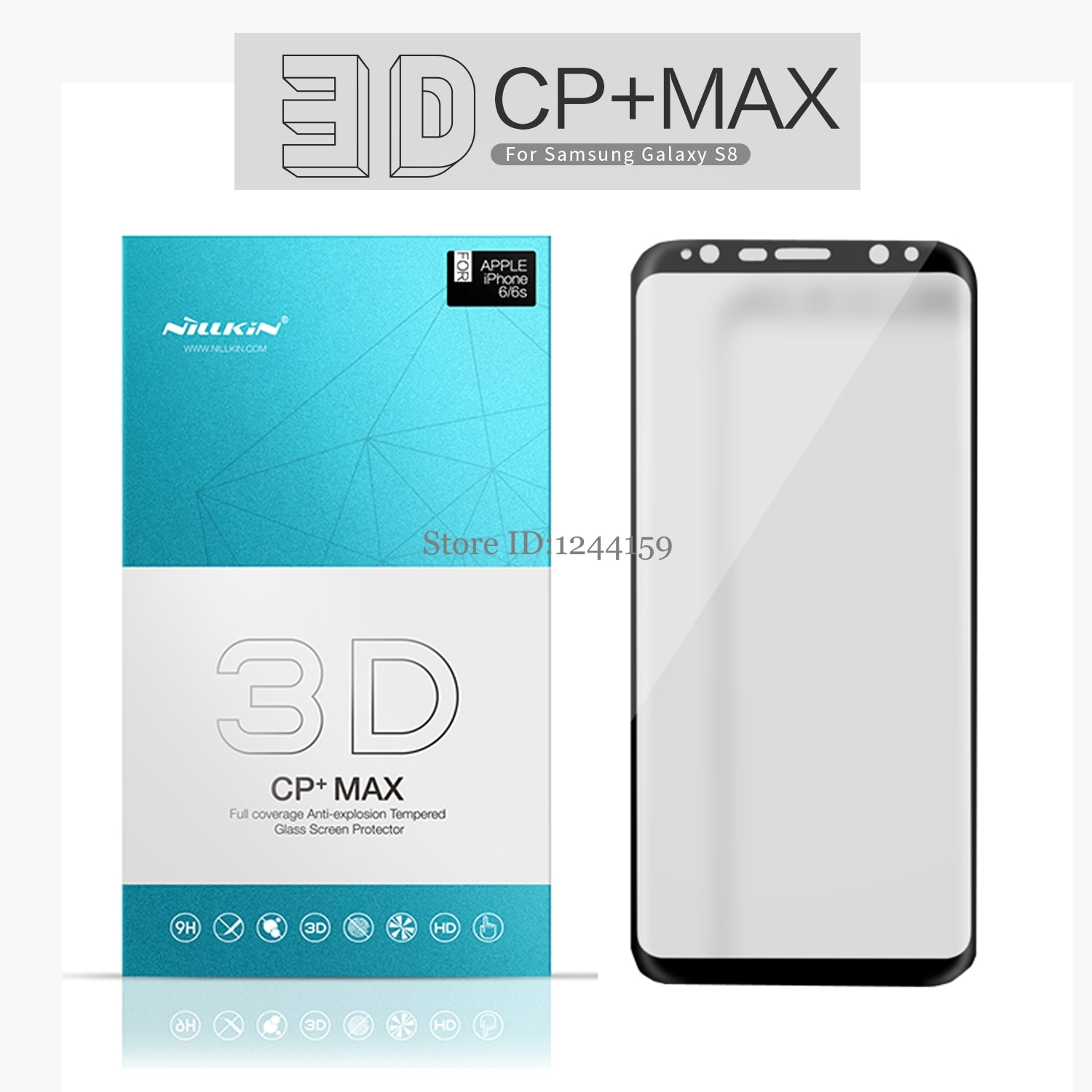Sfor Samsung Galaxy S8 S9 Plus Gehard Glas Volledige Cover Nillkin 3D Cp + Max Screen Protector Voor Samsung Galaxy s8/S9 + Plus