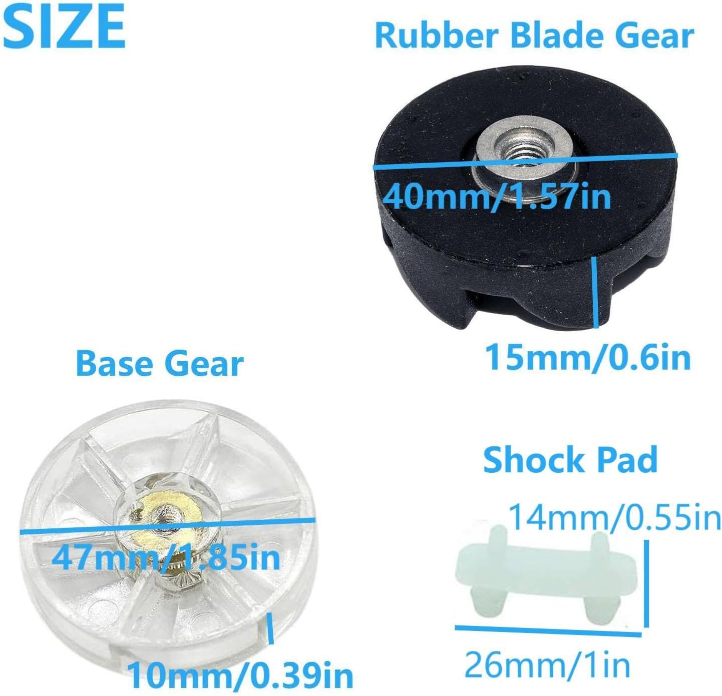 Rubberen mesjes en bovenste basisuitrusting met schokdemper voor NutriBullet 600W 900W blender NB-101B NB-101S NB-201 (1 set)