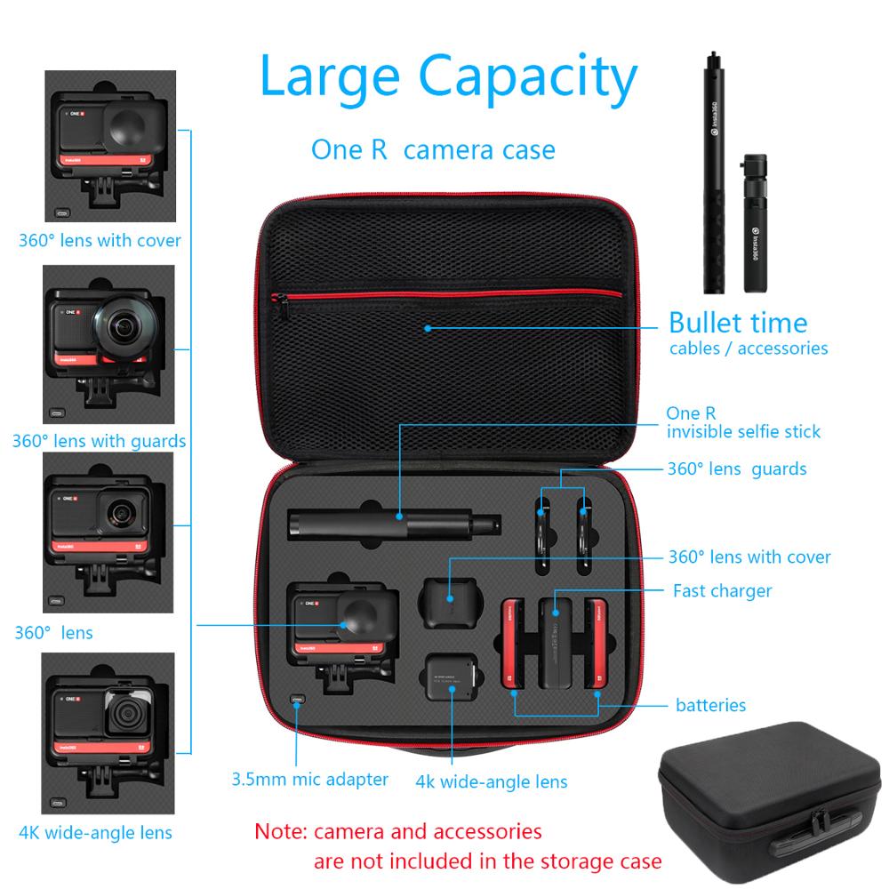 Insta360 ONE R sac photo Action caméra étui de transport avec sangle sac de rangement Portable pour Insta360 ONE R accessoires de caméra