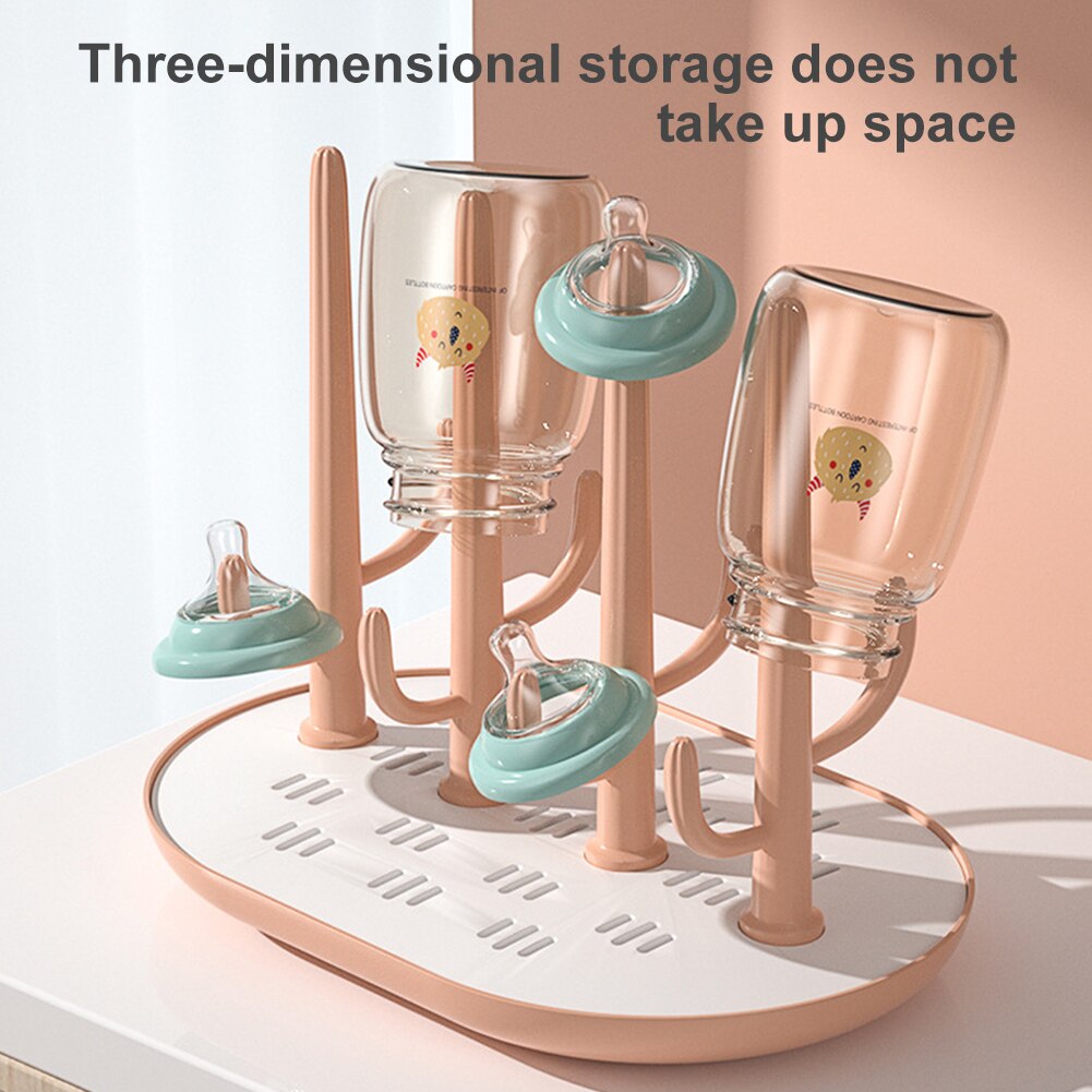Baby Fles Droogrek Baby Fles Schoonmaken Droger Afdruiprek Opbergrek Boom Vorm Rack Voor Baby Flessen Verwijderbare