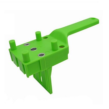 Hurtig trædowling jig abs plast håndholdt lomme hul jig system 6/8/10mm borehuller til tømrer dyvel samlinger: Grøn