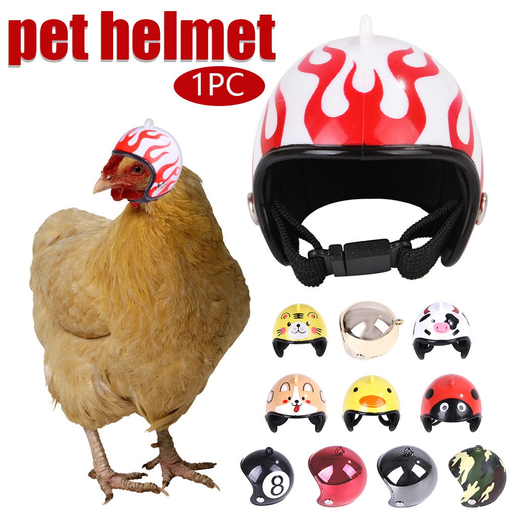 1PC Funny Protection Chicken Helmet Hen Pet Supplies Funny Protection Chicken Helmet Hen Hard Hat Bird Hat Headgear Poultry Acce