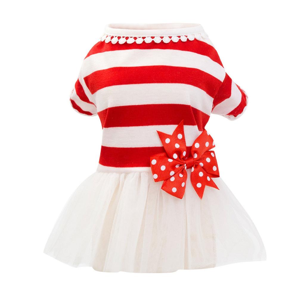 Small Dog Dress Pet Dog Bowknot Dress Dog Cat Cute Spring Summer clothes for small dogs cat clothes dog clothes for large dogs