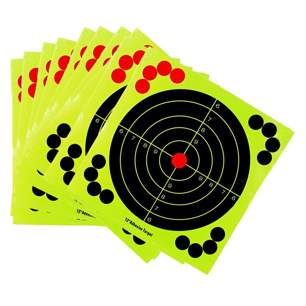 10 Packs 12inch Shooting Targets Splash Target Sticker Splatter Fluorescent