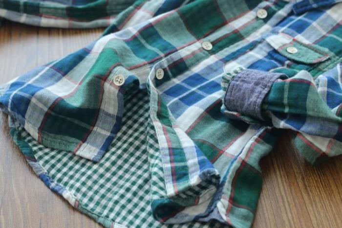 Camisa de gasa de doble capa para niños, camisas informales de manga larga, algodón Natural, ropa superior de primavera, 100%