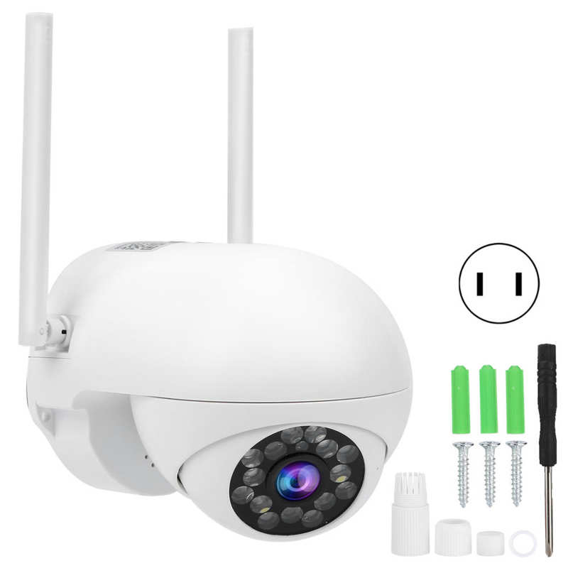 IP66 Camera 1080P WiFi Pan/Tilt Camera Motion Tracking 2 Way Audio Waterproof Full Color Night Home Security 100‑240V: British regulatory