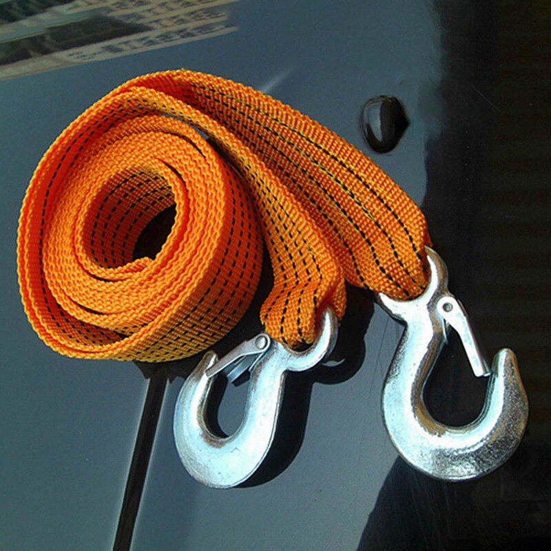 3 tonnen 4 Meter Universal- Auto Abschleppen Kabel Abschleppen Gurt Seil Lkw Ziehen Seil mit Schmiedeeisen Haken