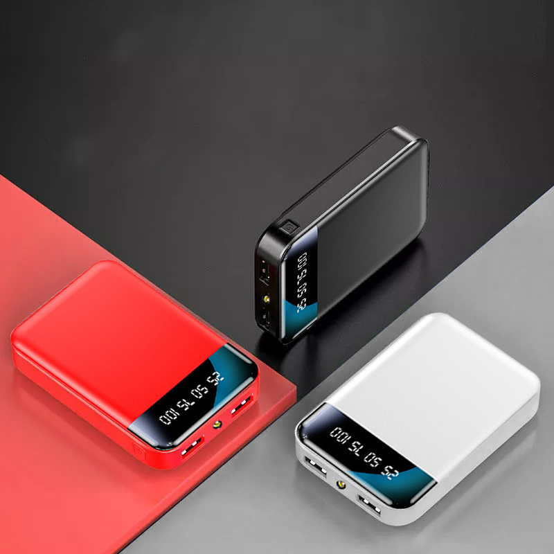 Mini Fast Charging Power Bank 30000mAh Portable HD Digital Display Pocket PowerBank with Flashlight For iPhone Xiaomi