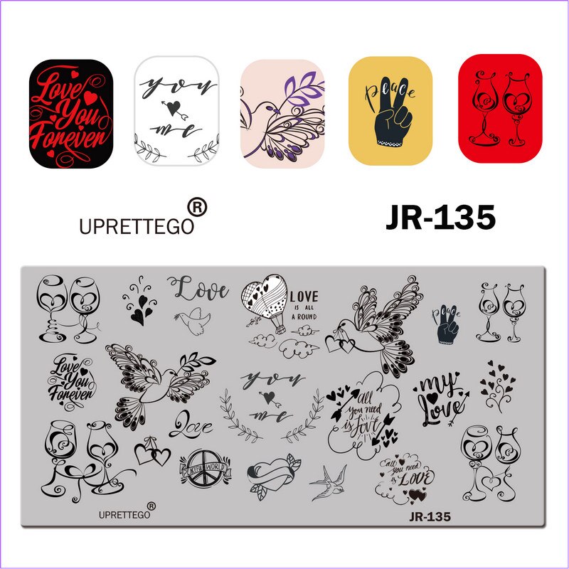 Stainless Steel Stamping Plate Template Xmas Dot Geometric Flower Bird Owl Pigeon Vintage Alphabet Nail Tool JR131-140: JR135