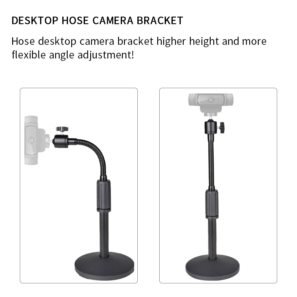 Flexible Adjustable Tripod Easy Install Webcam Stand Camera Mount Clamp Vertical Quick Release Extension Rotatable Lazy Bracket