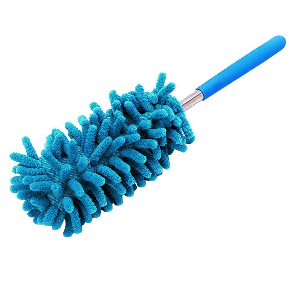 Telescopische Microvezel Duster Uitschuifbare Schoonmaken Thuis Auto Cleaner Dust Handvat Huisstofmijt Draagbare Stofborstel W1: Blauw