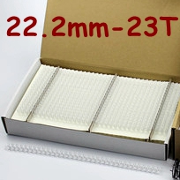 50 st/kartong  a4 storlek 1/2 bredd 23 ringar 5/8-1 "  (15.9mm-25.4mm)  nylonbelagda dubbelögla trådar bindetråd kammar bindningsringar: 22.2mm- vita