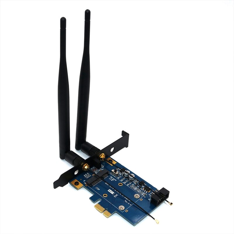 Mini pci-e pci express to pci -e 1x -sovitin, jossa sim-korttipaikka 3g/4g/ lte-kortille ja wifi