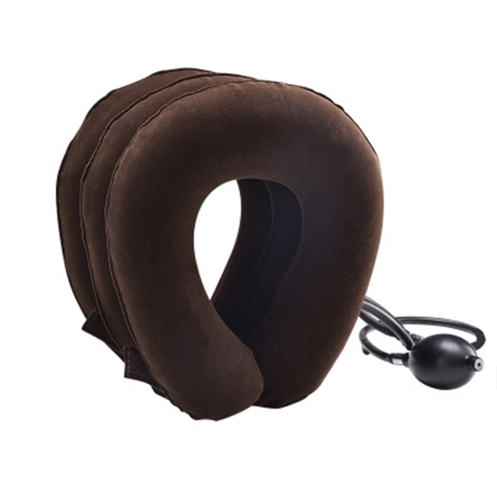 Pinched Nerve Neck Stretcher Cervical Traction Device 3 Tube Inflate Neck Stretcher Collar Pain Relief for Chronic Neck Pain: Coffee