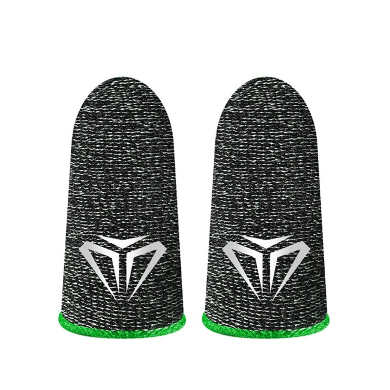 Funda para el dedo para Gaming, a prueba de sudor, guantes transpirables para los dedos, para juegos móviles, pantalla táctil: Green