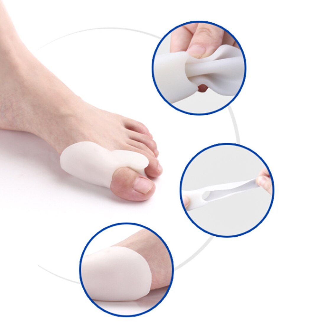 Voet Hallux Eversie Correctie Pad Grote Teen Separator Cover Siliconengel Duim Set 1 Paar Verlichten Voet Pijn Teen Corrector