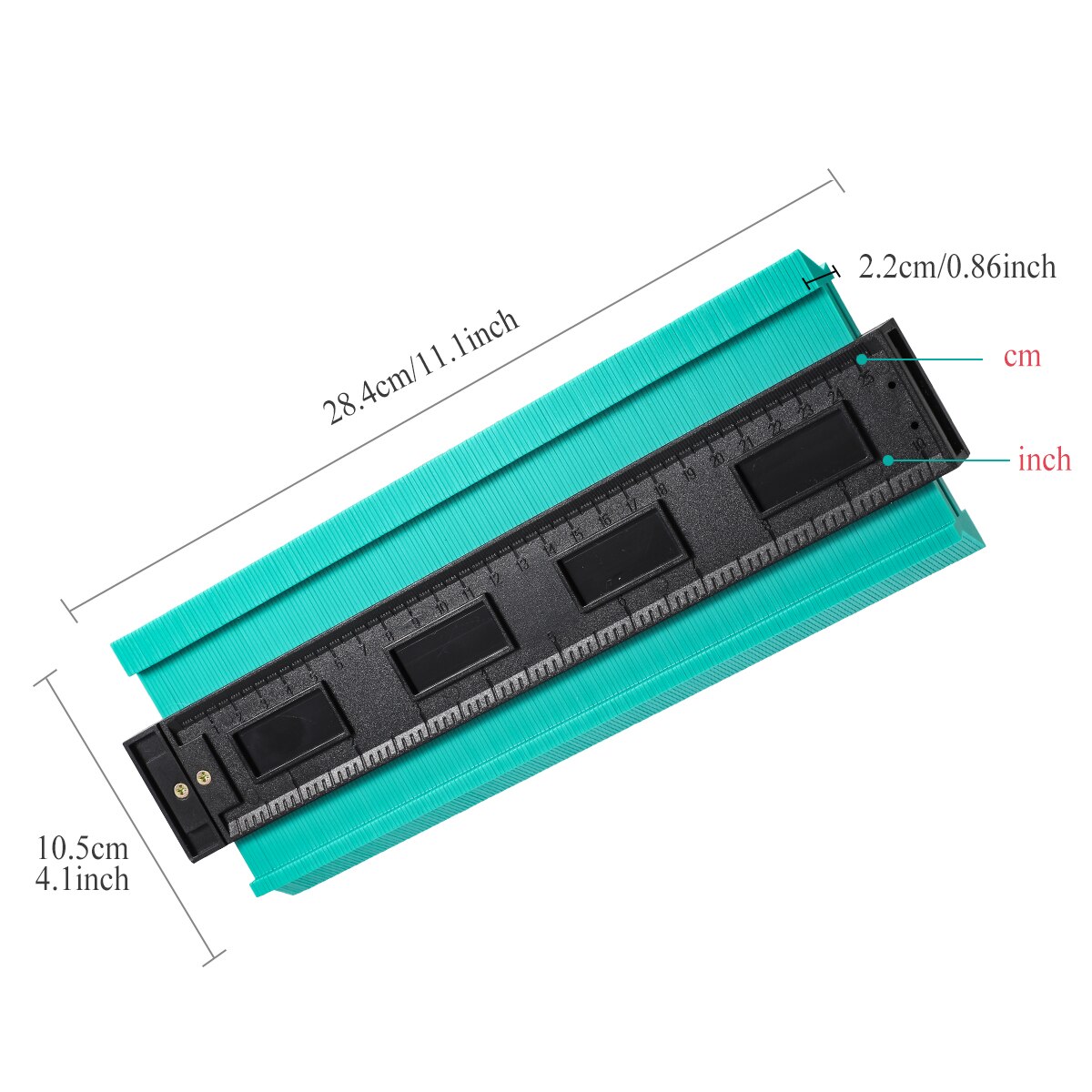 12/14/25/50 cm konturmått plastprofil kopiering konturmätare standard trämarkeringsverktyg kakel laminatplattor verktyg