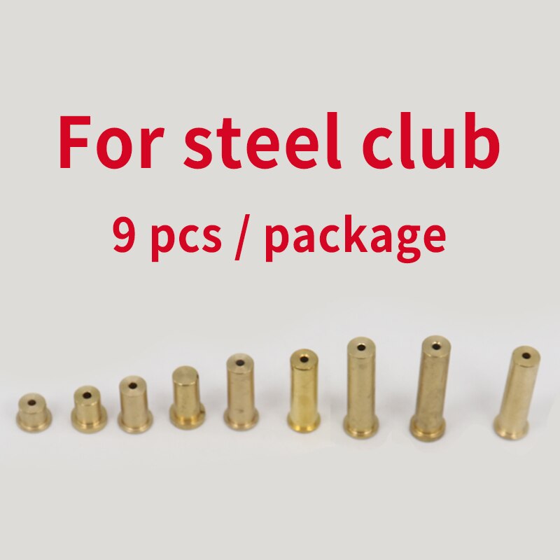 10pcs set Golf club weight head accessories Shaft Plug Assembling kits Copper Nail Brass Swing carbon/steel size .370 .335 .350: 9pcs for steel club