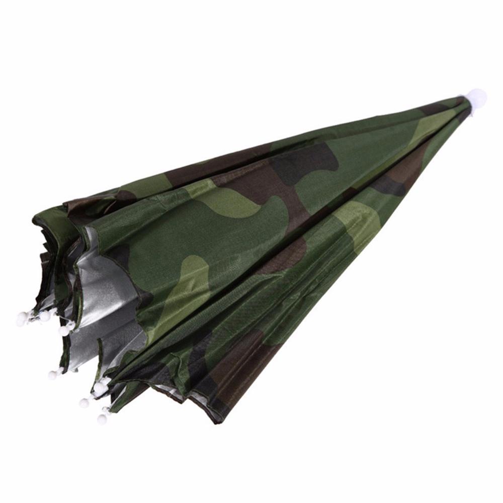 Pieghevole Ombrello Pioggia Uomo 55 centimetri Portable Head-montato Ombrello Per Esterno di Campeggio di Pesca Leggero Sole Ombrelli Cap D3