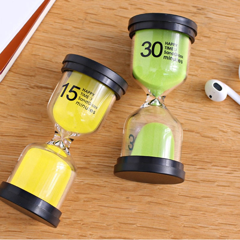 Desktop Sand Clock Timer 10 Minutes / 15 Minutes / 30 Minutes Children's Brushing Striking Hourglass Timer Home Decorations