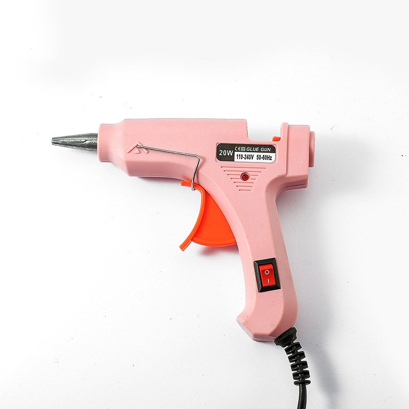 schmelzen Kleber Pistole Industrielle Mini Pistolen Thermo 20W Elektrische Wärme Temperatur Werkzeug schmelzen Kleber Stöcke für Hause DIY Handwerk Werkzeug: Rosa / uns