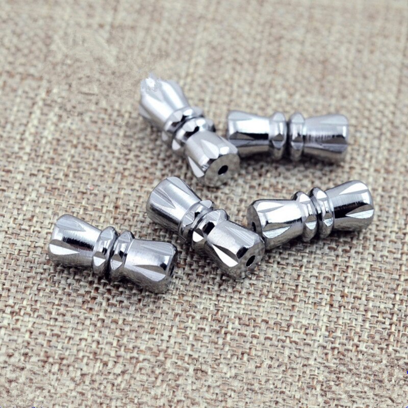 10 stuks doffe zilveren schroefsluitingen voor armbanden, kettingen en sieraden, gat 1mm