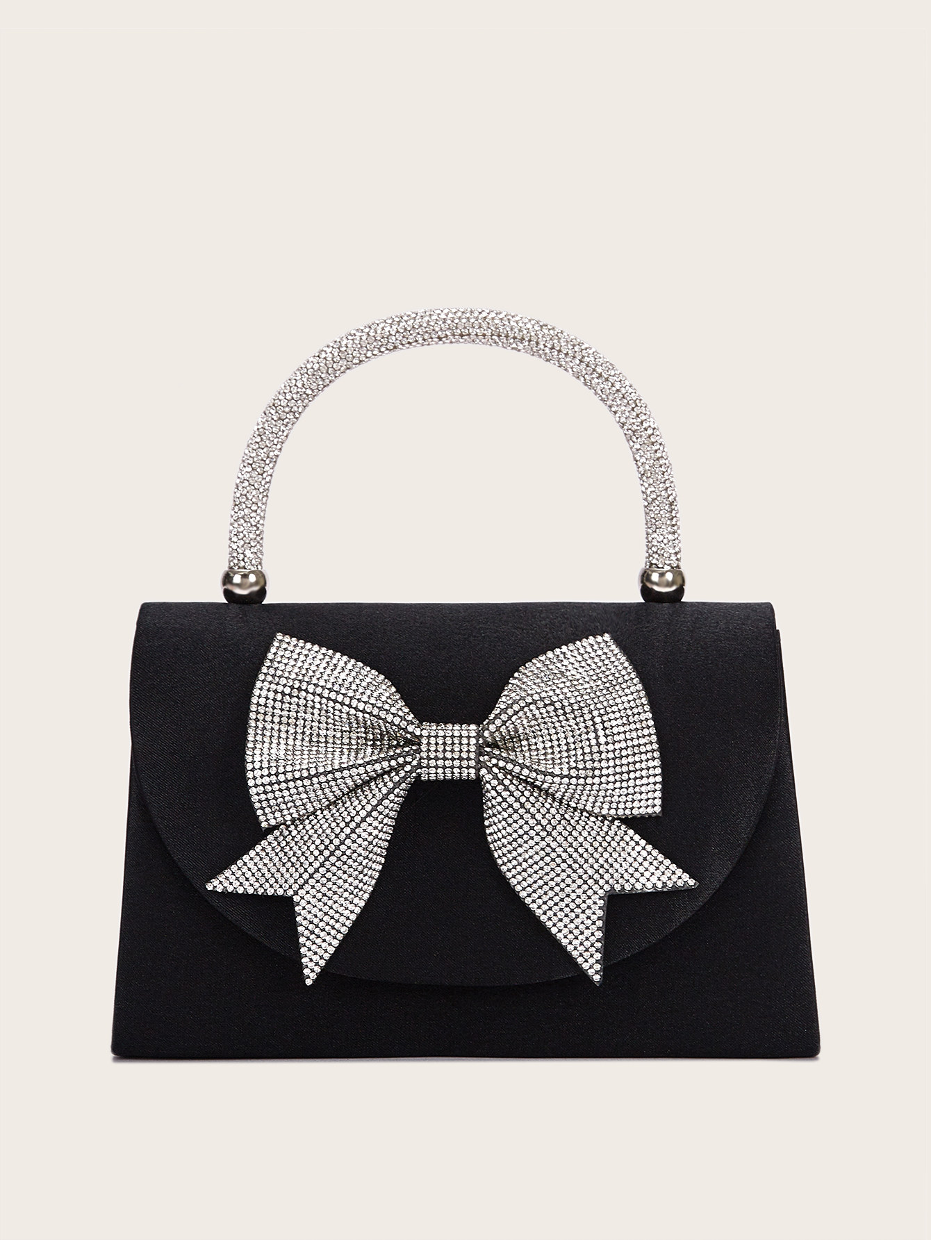 Bolsos de hombro cuadrados de de lujo para mujer, bolso de mano de noche, bolsa de almacenamiento para de boda, bolso de vestido de noche de banquete Premium: Negro