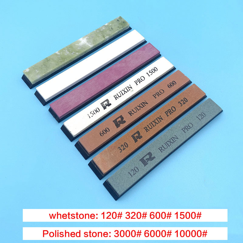 ruixin pro knife sharpener whetstone sharpening Stone 4Pcs 120 320 600 1500 oil Stone honing stones: Set A