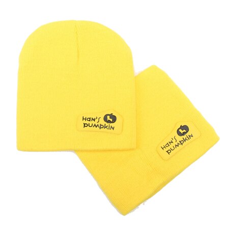 Bonnet d'hiver couleur bonbon chapeau Bonnet en coton tricoté chapeau dessin animé enfants chapeau bébé garçon fille: yellow kids