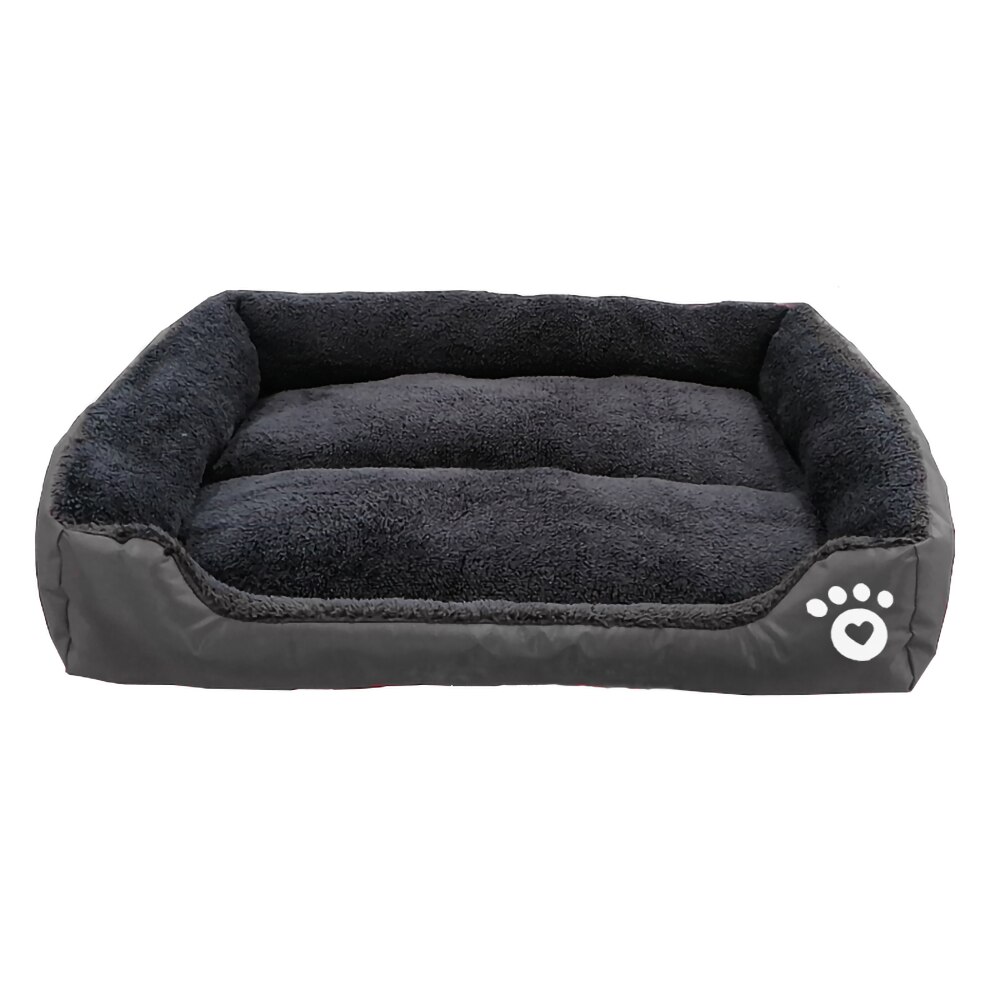 S-xl kæledyrsseng stort hus til stor hund hvalpe kennel vandtæt kattegrus fire årstider reden varmt kæledyrsudstyr sengelinned: Sort / M