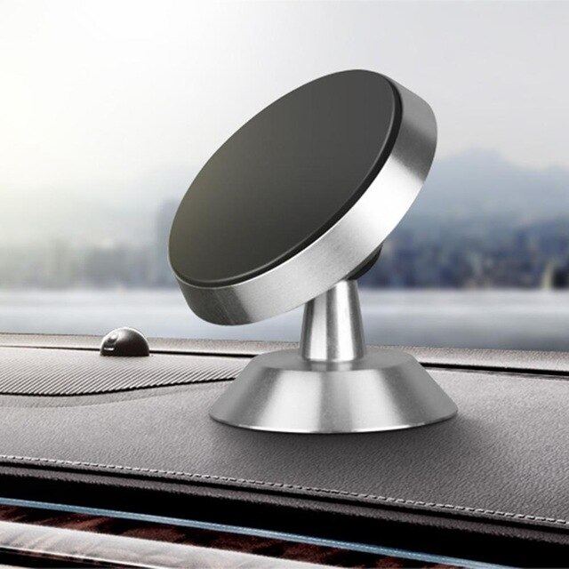 Suporte magnético automotivo para celular, suporte magnético para ventilação, para iphone x, 11, 8, 7, xiaomi, samsung, 360 suporte para celular: Stand Silver