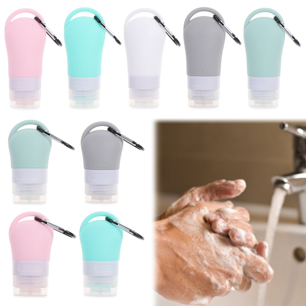 Shower Gel Shampoo Hand Washing Portable Hook Silicone Bottle Empty Bottles Squeeze Container Sub-bottling Tube
