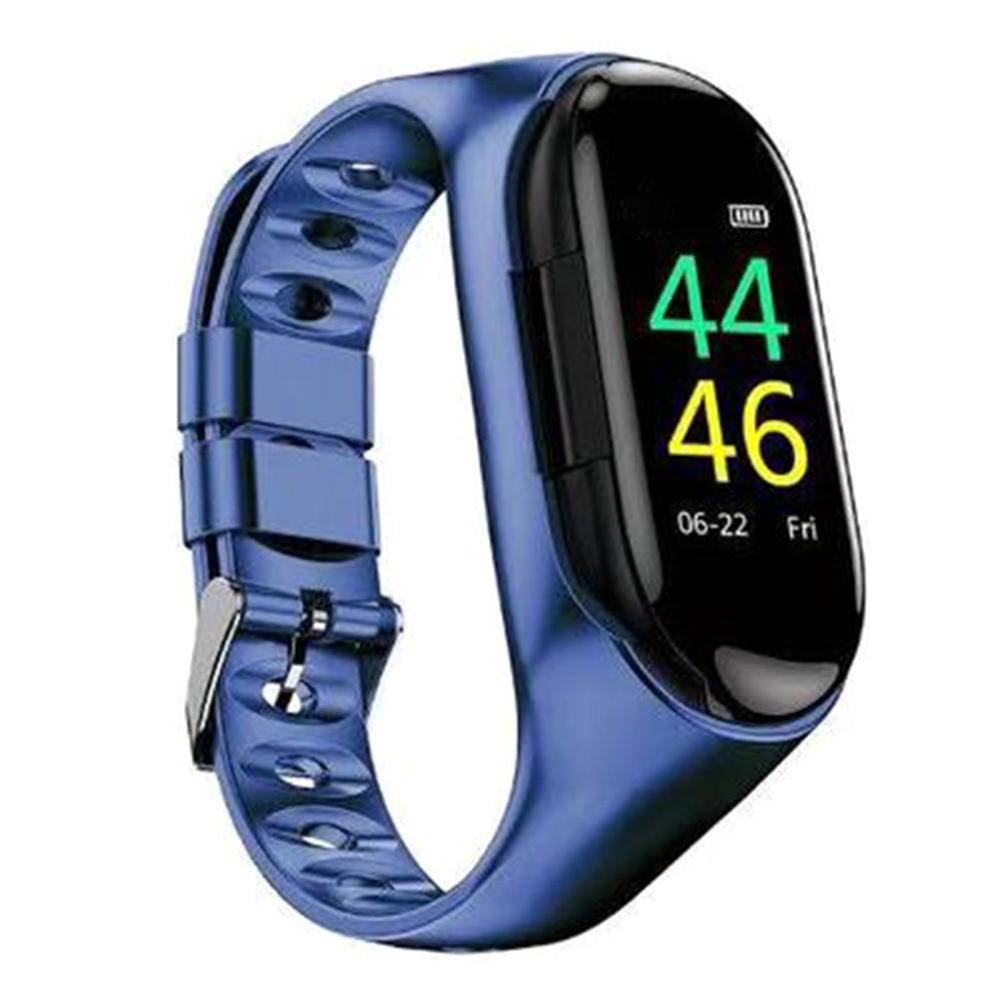 M1 Bluetooth Oortelefoon Met Ai Smart Horloge Hartslagmeter Smart Polsband Lange Tijd Standby Fitness Armband Sport Horloge