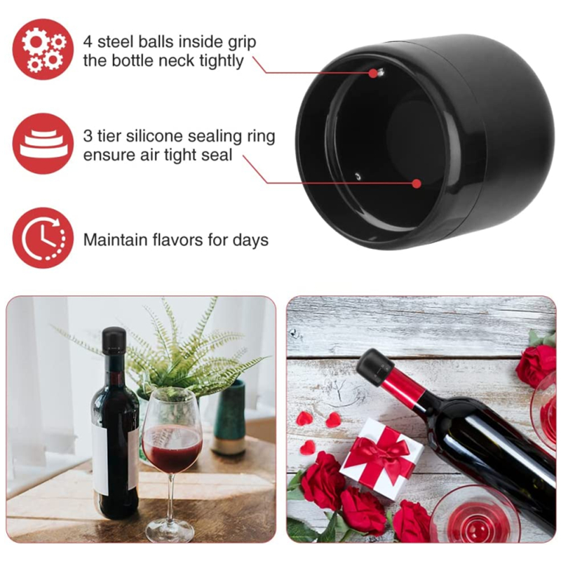 Tapón de silicona sellado para botella de vino tinto, tapón de silicona para conservar la frescura, uds, , 2 tapón para botella de Champagne
