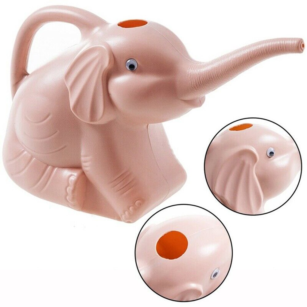 Sød elefant form vandkande mini plastik planter sprinkler bærbart vanding udstyr havearbejde forsyninger