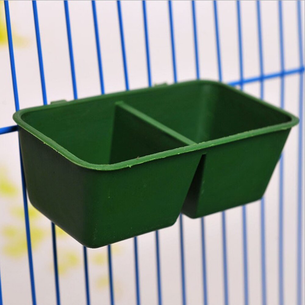 Practical Double Groove Bird Feeder Food Tray Parrot Waterer Hanging Animal Water Bowl Bird Supplies Drinking Cups Pet Products