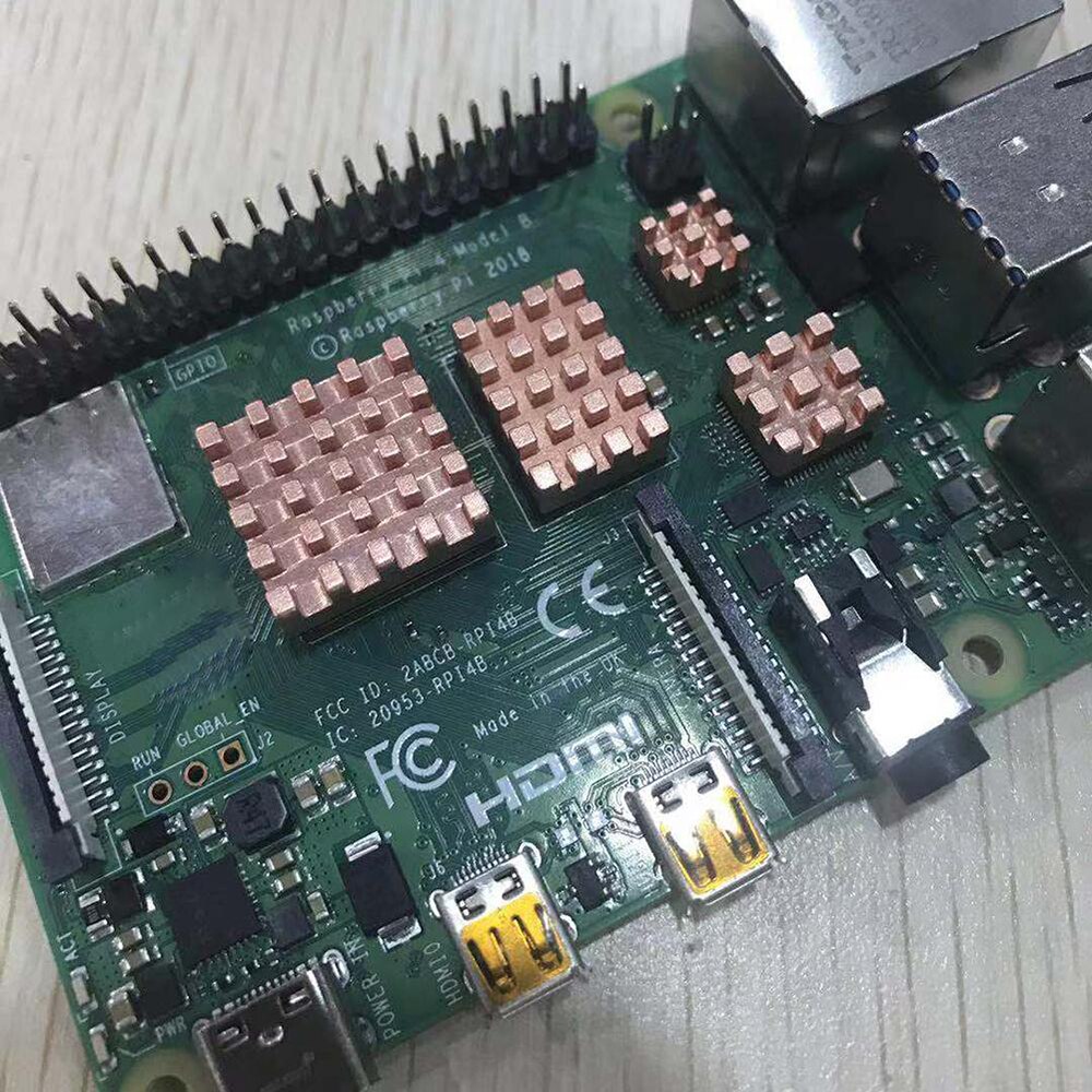 ITINIT-disipador de calor de cobre R43 Raspberry Pi 4 Modelo B, disipador de calor de Metal, CPU RAM, disipación de calor, ventilador de enfriamiento pasivo